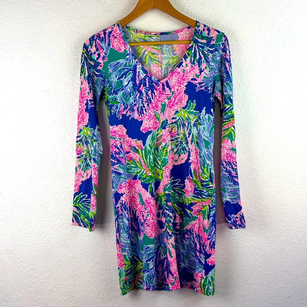 Perfect like new Lilly Pulitzer Beacon Dress in Multi Fan Club XS - Picture 5 of 8